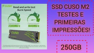SSD M2 NVME CUSO TESTES E PRIMEIRAS IMPRESSÕES!