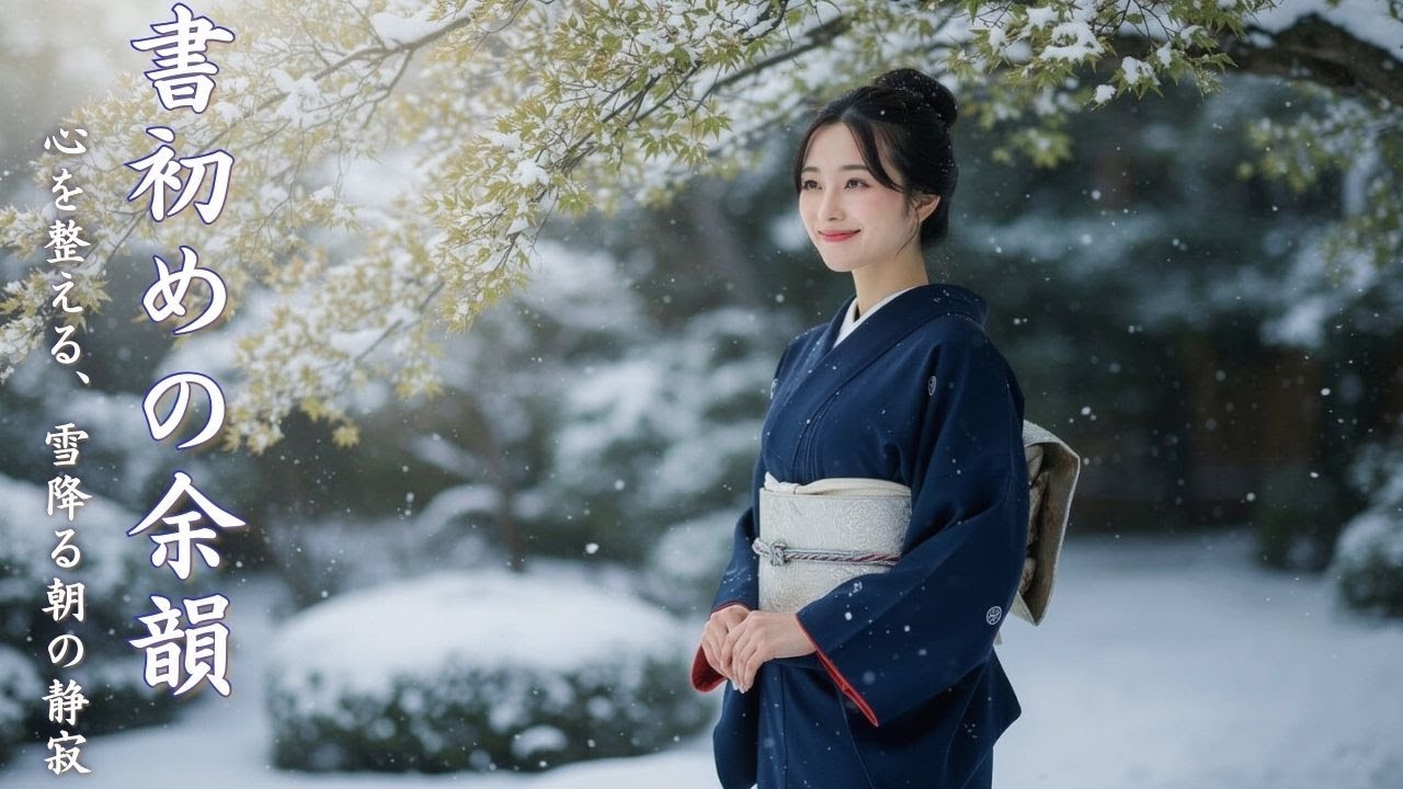 【和風BGM】最初の一筆に込める静寂 ｜ 心を整える雪景色の休息