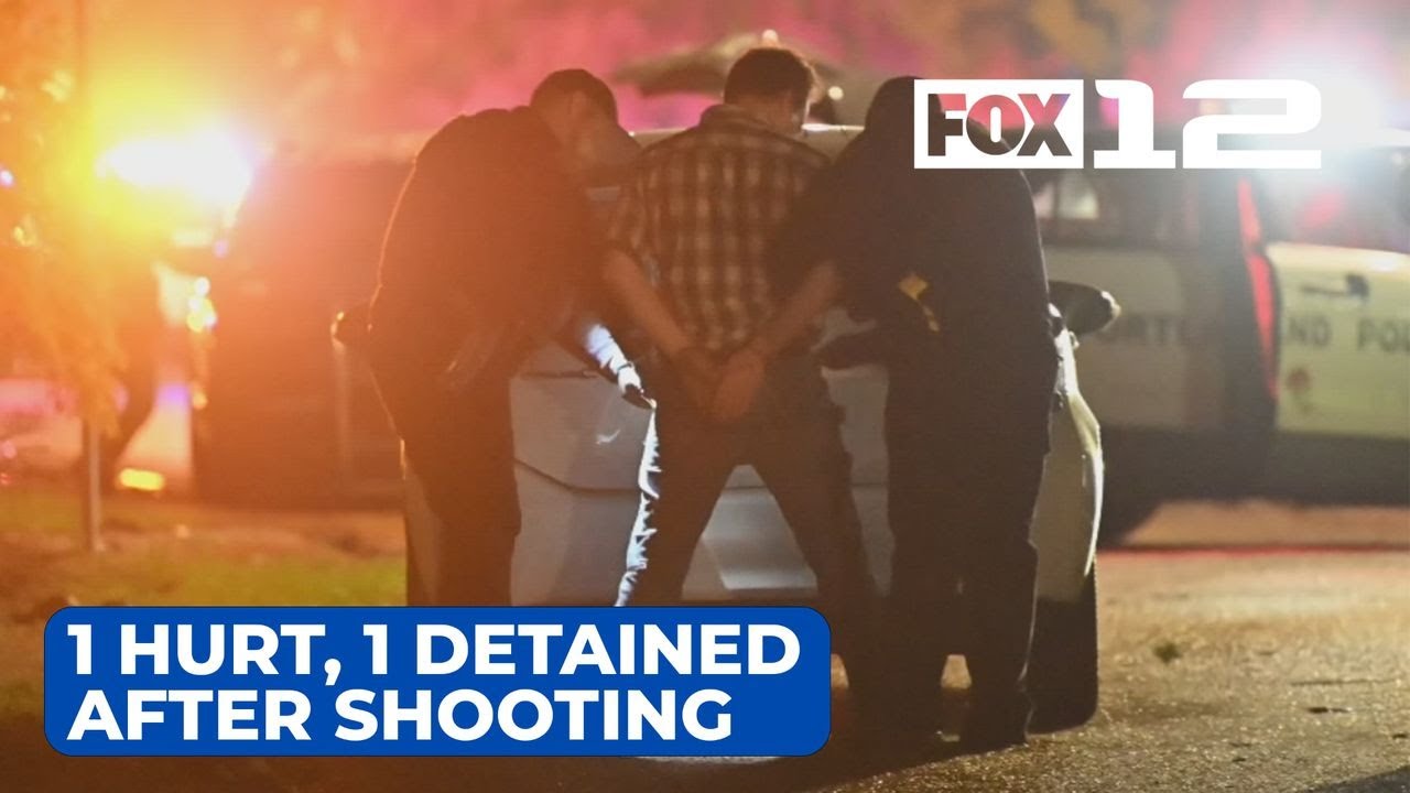 1 man hurt, 1 man detained after NE Portland shooting - YouTube