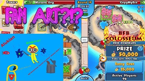Alukian Fan Art?!? - BFB Colosseum Live Commentary (Bloons TD Battles)