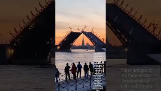 These bridges in St. Petersburg are opened at 1:00 in the night. #travel #saintpetersburg