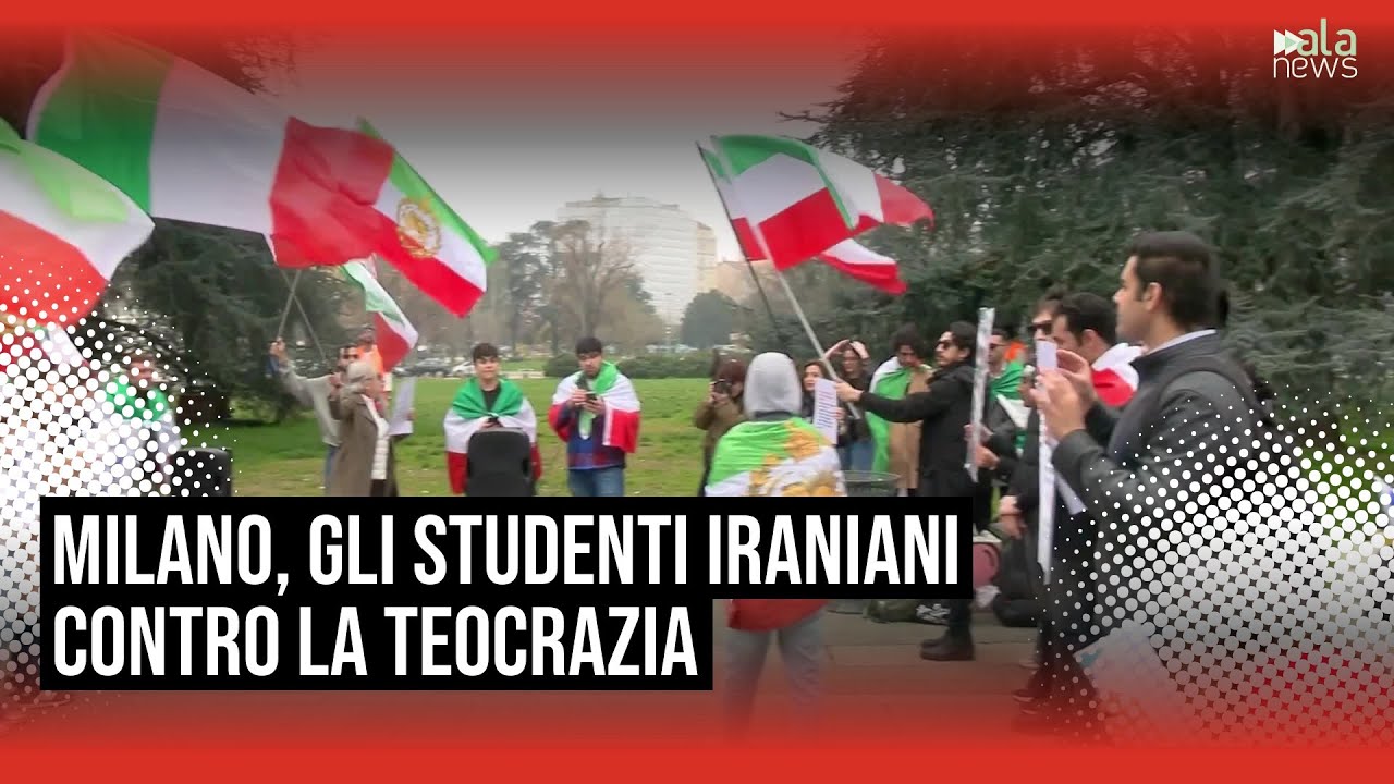 Iran, presidio a Milano degli studenti iraniani del Politecnico: 
