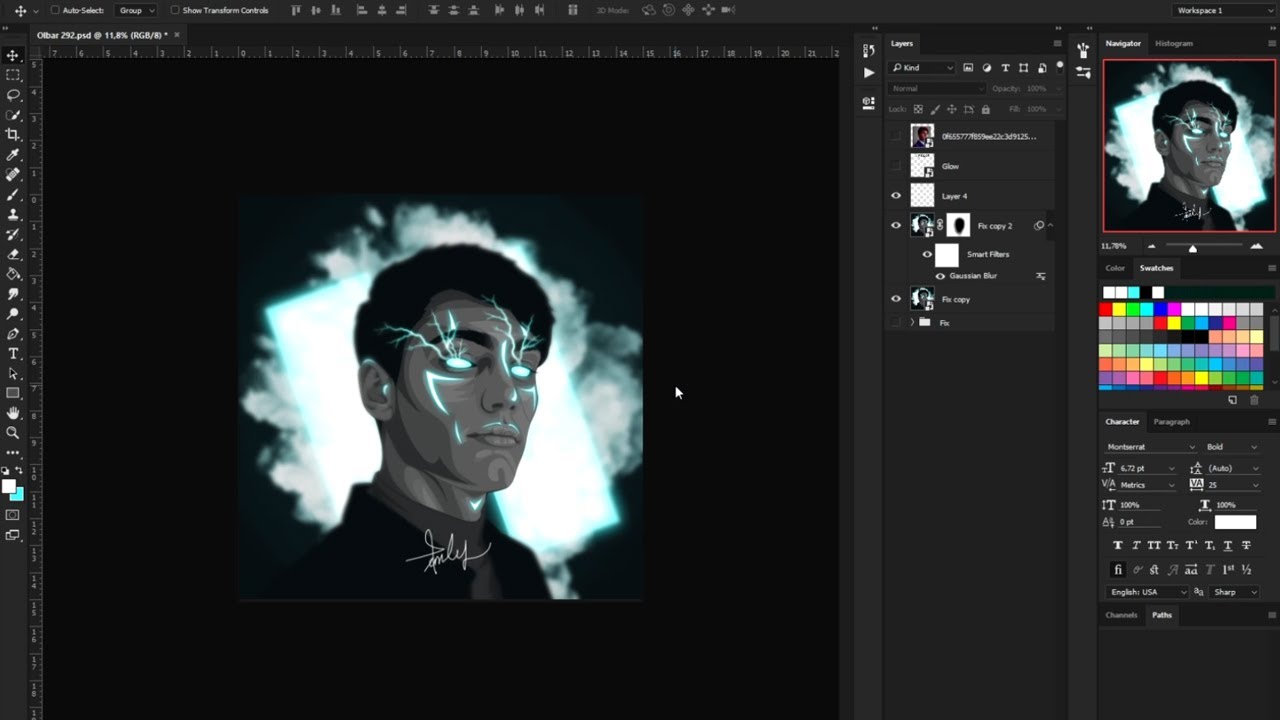Timelapse / Speedart | Vector / Vexel Art | Glow Effect