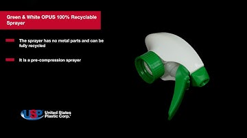 Green & White OPUS 100% Recyclable Sprayer | U.S. PLASTIC CORPORATION®