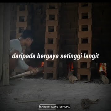 sadar diri saya jelek saya ngak punya apa'
