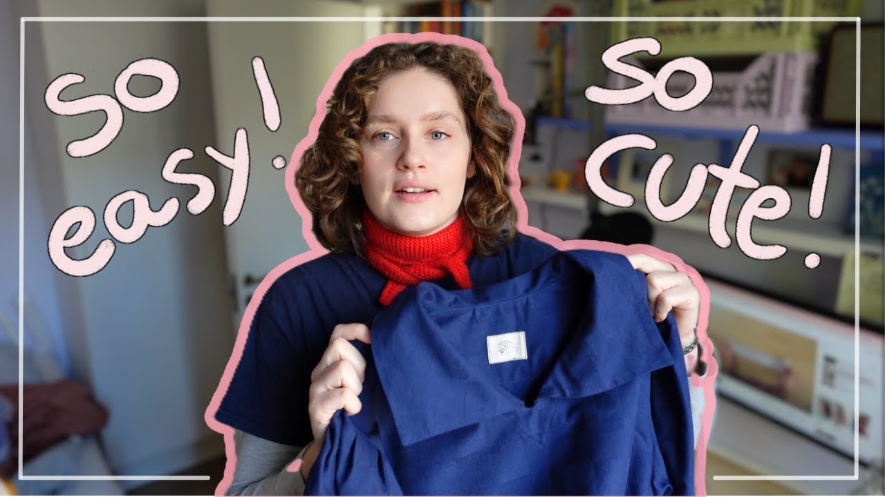 making a MEGA CUTE shirt from an old tablecloth *sewing therapy
