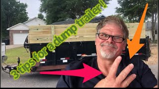 3 Tips for your dump trailer! side hustle get rich money passive income success real estate