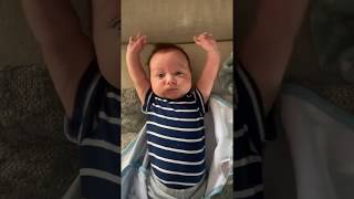 Cute Baby Stretching After Being Unswaddled!