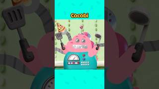 Makanan Sehat🥗 VS Instan!🍟 Ibu Asli vs Robot #Shorts #Cocobi