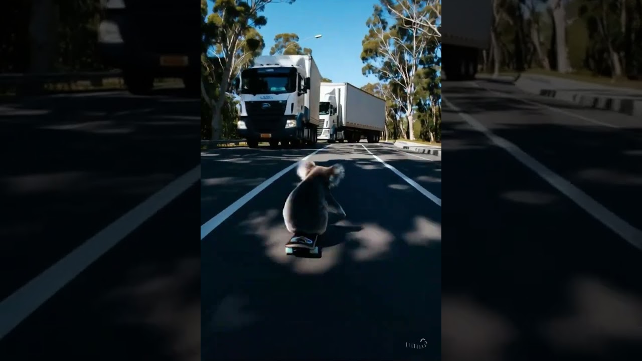 You Won't Believe This Koala's Skateboard Adventure! 🐨🛹🇦🇺
