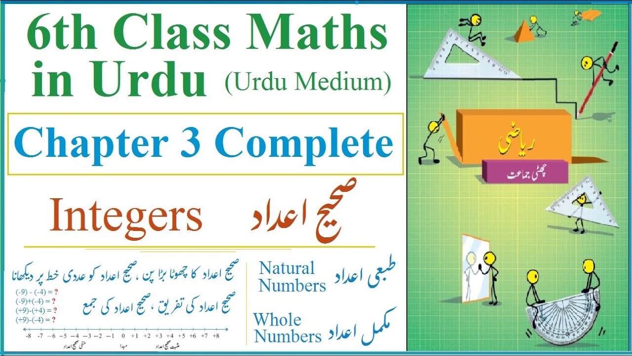 Integers in Urdu | 6th class maths chapter 3 complete | صحیح اعداد ...