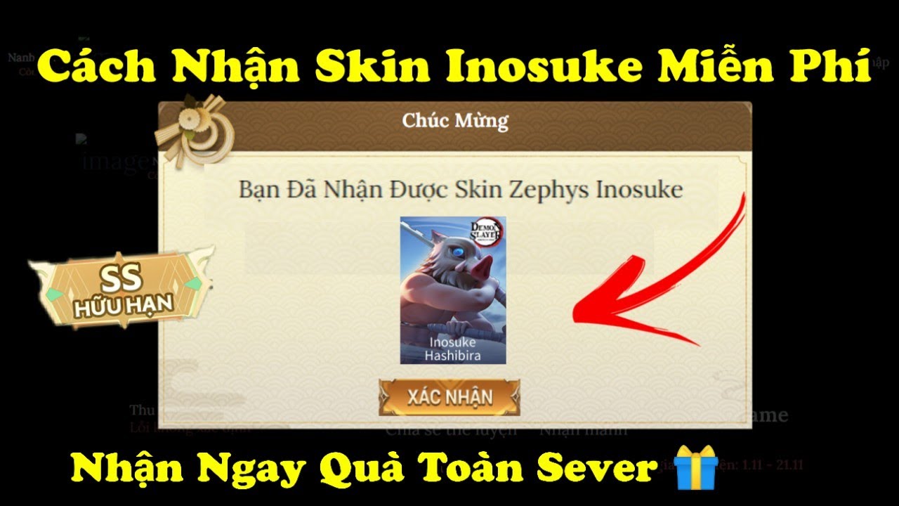 Liên Quân | Cách Nhận FREE Skin Zephys Inosuke Toàn Sever Từ Sự Kiện Luyện Tập Cùng Inosuke