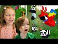 Family survivor on minecraft hiding new panda pets inside our secret cave house with adley  niko