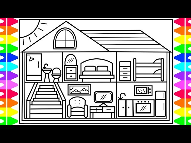 How To Draw And Paint Kids Playhouse Learning Coloring Easy How To