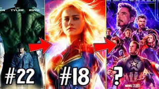 All 22 marvel cinematic universe infinity saga movies ranked!