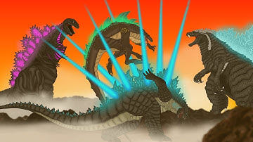Godzilla Legendary vs Zilla Jr vs Ultima vs Shin Godzilla |  EPIC BATTLE! (Special for 700K subs) P1