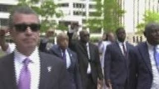 Rev. Al Sharpton arrives for Chauvin sentencing