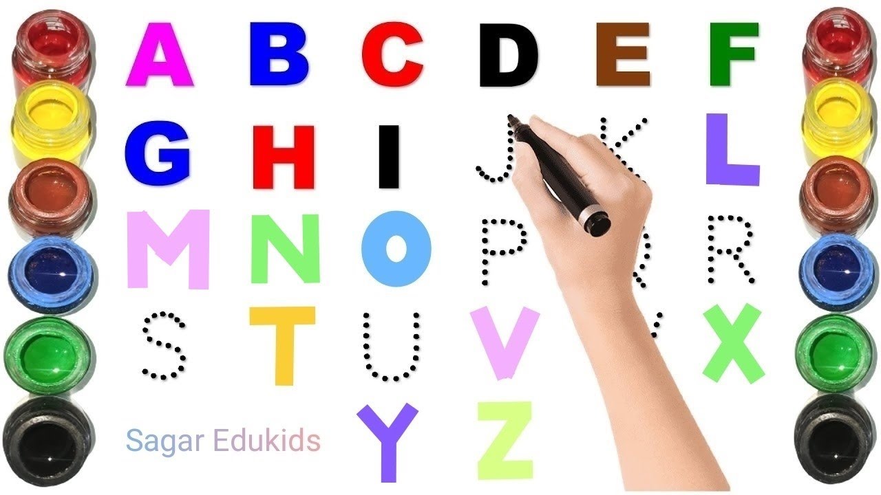 ABC, 123, A for apple, Counting, numbers, Alphabet, a to z Sagar Edukids 148