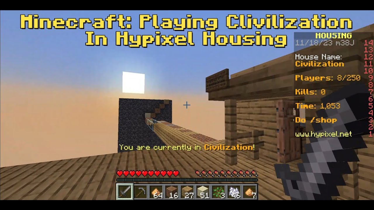 Minecraft: Playing Civilization In Hypixel Housing - YouTube