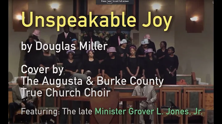 Unspeakable Joy Douglas Miller Cover by The August...