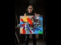 ‘ABSTRACTION -32 BURNS’ Painting by Dwight Overmoyer