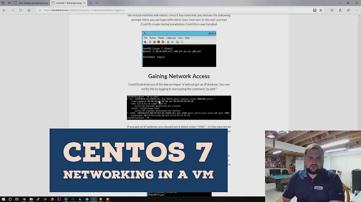 How to Configure CentOS 7 Networking in a Virtual Machine | VMware or Hyper-V