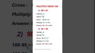 Multiply Near100Tricks #maths #square #mathshorts #shorts #mathematics #multiplication #numbers