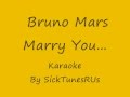 Bruno Mars - Marry You - Karaoke With Lyrics