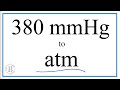 Converting mm of Mercury to Atmospheres