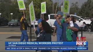 UC San Diego medical workers protest