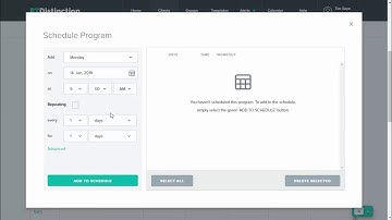 Scheduling and Progressing Programs on PT Distinction V3