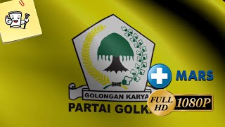 [FULL HD] 3D ANIMASI BENDERA PARTAI GOLKAR GOLONGAN KARYA (DENGAN MARS)