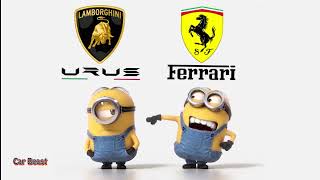 Lamborghini SUV Urus VS Ferrari SUV Purosangue minions style