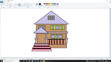 How to Draw a Beautiful House in MS Paint | Easy MS Paint Drawing Tutorial | lv 0 20251006152650