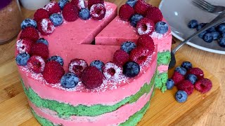 Торт &quot;Малина - Матча&quot; рецепт // Raspberry - Matcha cake recipe