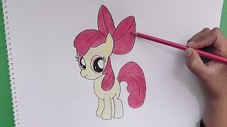 Dibujando Y Coloreando Apple Bloom My Little Pony - Drawing And Coloring Apple Bloom