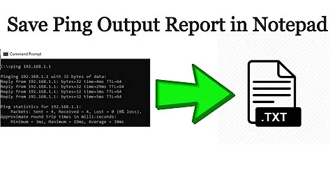 Save Ping Output Report in Notepad Automatically | ping output to text file