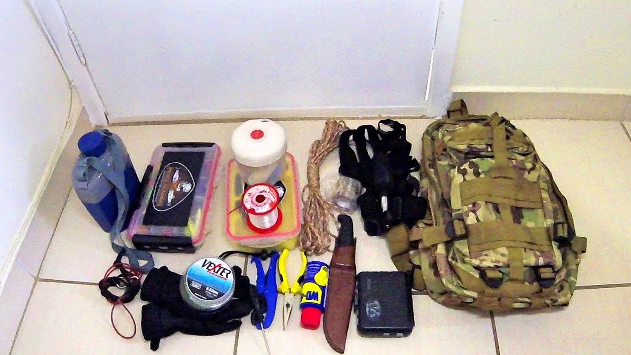 Tudo o que eu levo na pescaria.