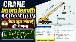 Crane Boom Length Calculations, How to Calculate Crane Boom Length, Crane Boom Length Formula, B.L,