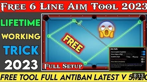 Free! 6 Line Aim-Safe Aim Assist Tool For 8 Ball Pool || Complete Setup|| By Ayaz 8BP YT