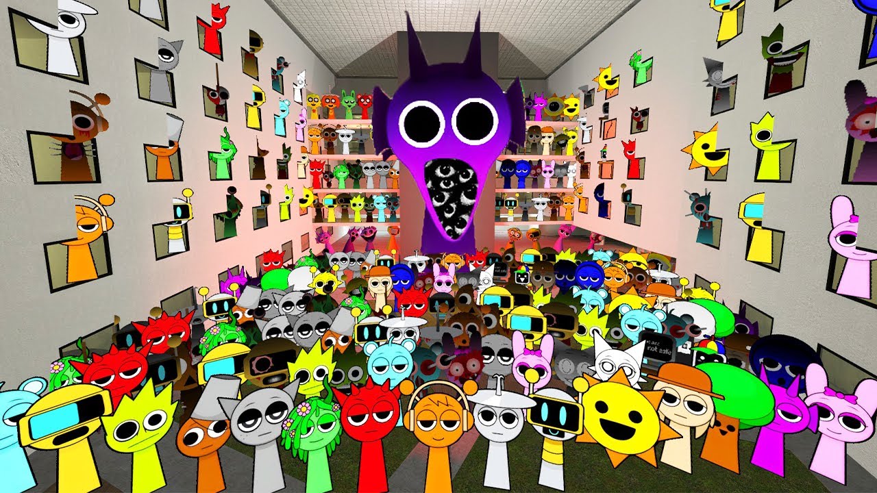 BIG INCREDIBOX SPRUNKI FAMILY, FROM FULL HOTEL OF ANGRY MUNCI AND MORE NEXTBOTS, OBUNGA in Gmod. Pr1