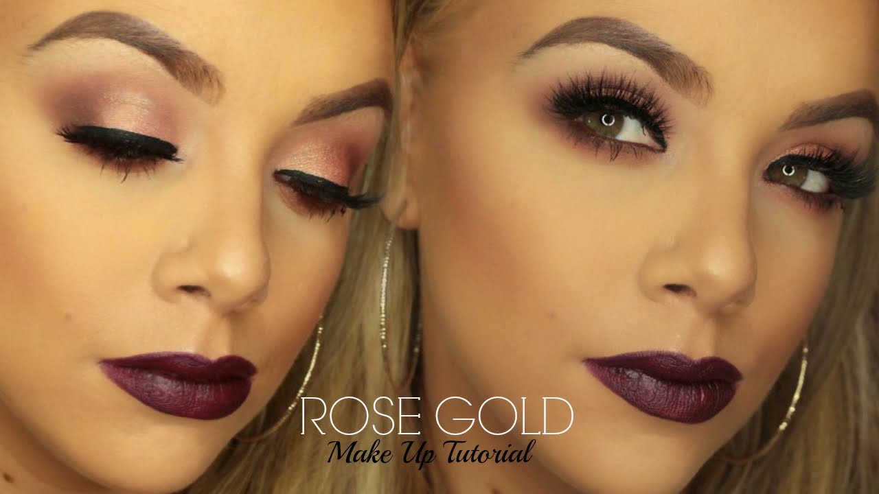 Rose Gold Make Up Tutorial Urban Decay Vice 4 Palette YouTube
