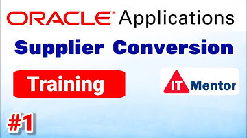 supplier conversion in oracle apps r12 | Ap Supplier Conversion Oracle EBS @ITMentor. Class 1