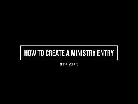Create A Ministry