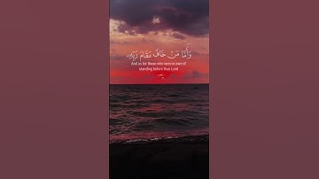 وأما من خاف مقام ربه ونهى النفس عن الهوى/ القارئ اسلام صبحي                       #القرآن_الكريم