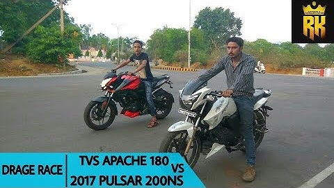 Tvs Apache RTR 180 Vs 2017 Pulsar 200Ns [ Drag race]