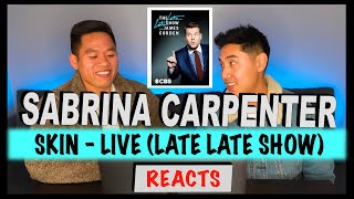 Sabrina carpenter: skin live (james corden show) reaction