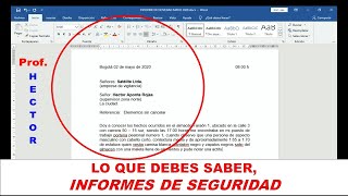 TUTORIAL REDACCIÓN DEL INFORME EN VIGILANCIA