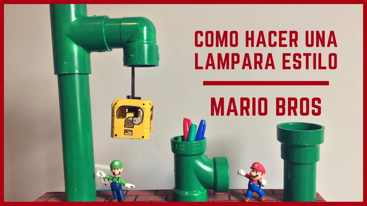 Lámpara escritorio Super Mario  Lampara de escritorio, Lamparas con  material reciclado, Proyectos de tubería de pvc