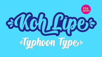 Typhoon Type | How to get Shadow & Alternate Glyphs on Koh Lipe font with Illustrator (PUA encoded)